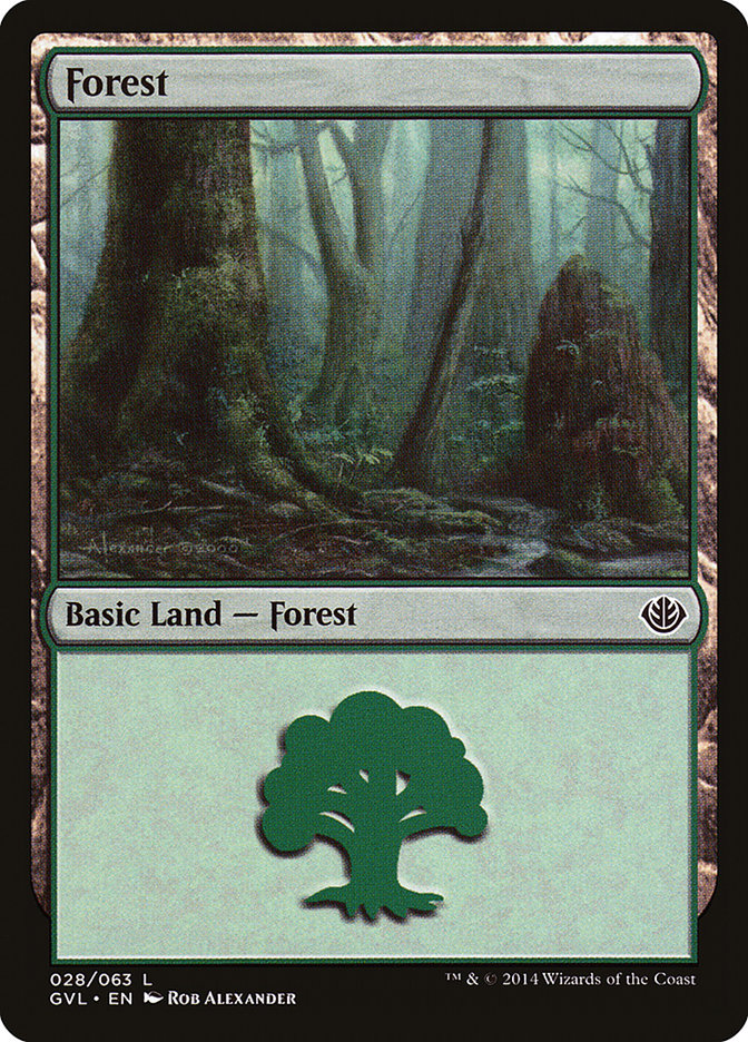 {B}[GVL 028] Forest (28) (Garruk vs. Liliana) [Duel Decks Anthology]