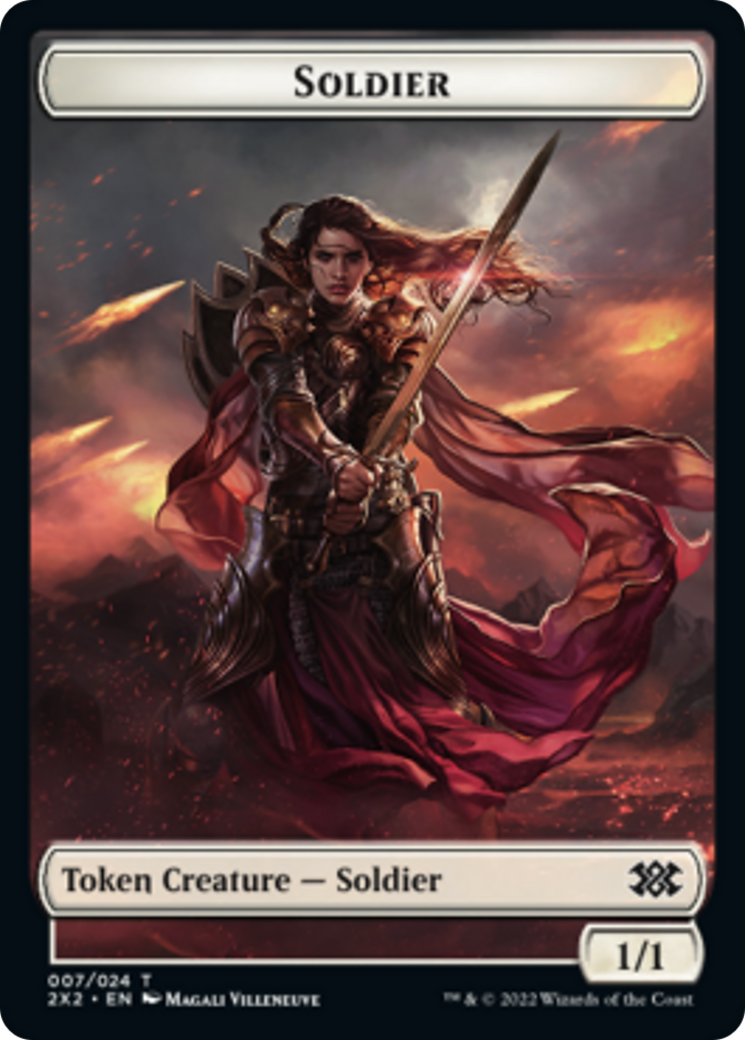 {T} Worm // Soldier Double-sided Token [Double Masters 2022 Tokens][T2X2 20//7]