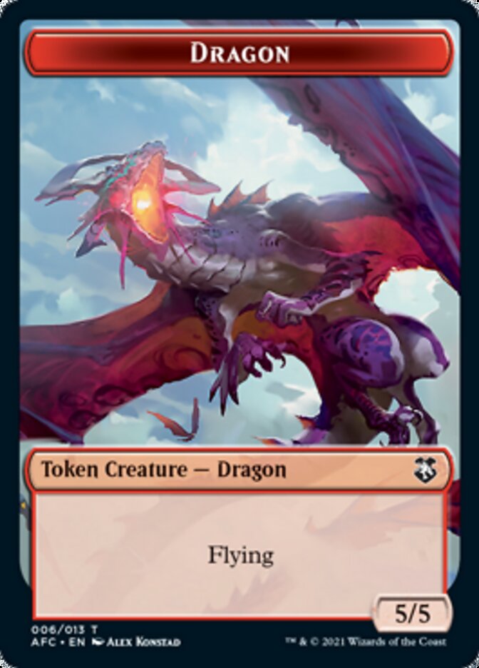 {T} Dragon // Dragon Spirit Double-sided Token [Dungeons & Dragons: Adventures in the Forgotten Realms Commander Tokens][TAFC 006]