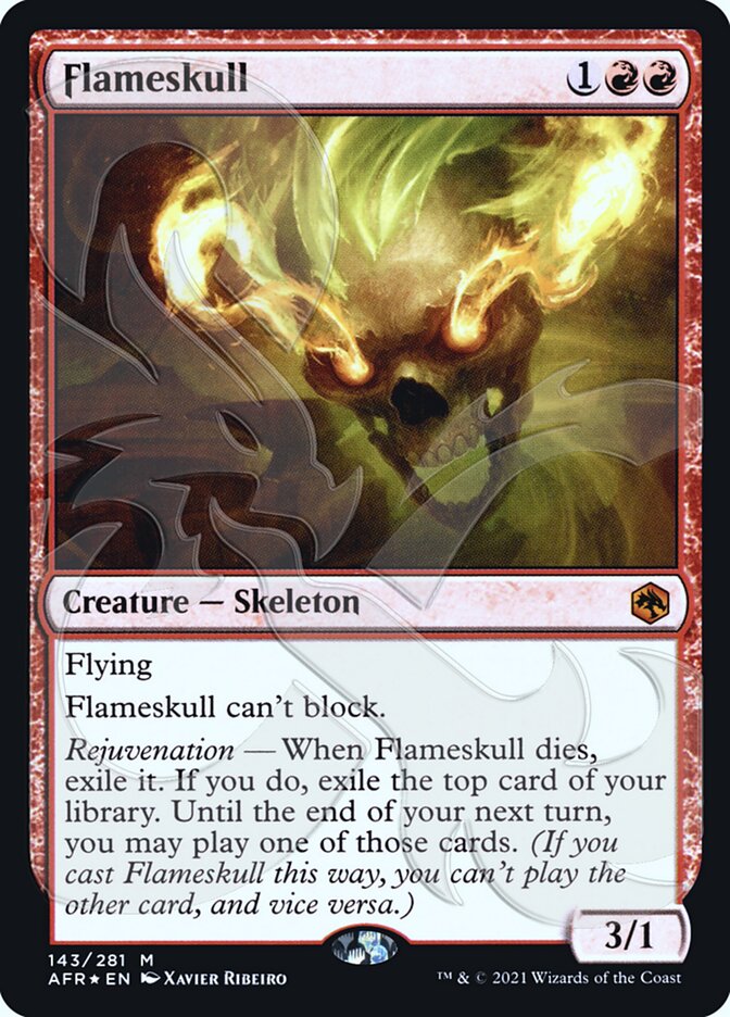 {R} Flameskull (Ampersand Promo) [Dungeons & Dragons: Adventures in the Forgotten Realms Promos][AMP AFR 143]