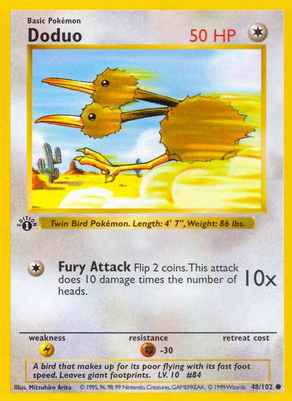 <PC> Doduo (48/102) (Shadowless) [Base Set 1st Edition]