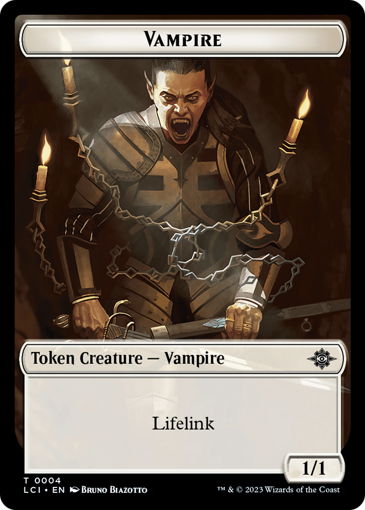 {T} Emblem - Sorin, Lord of Innistrad // Vampire (0004) Double-Sided Token [The Lost Caverns of Ixalan Commander Tokens][TLCC 16//4]