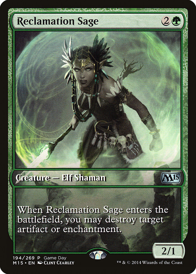 {C} Reclamation Sage (Game Day) [Magic 2015 Promos][PA M15 194]