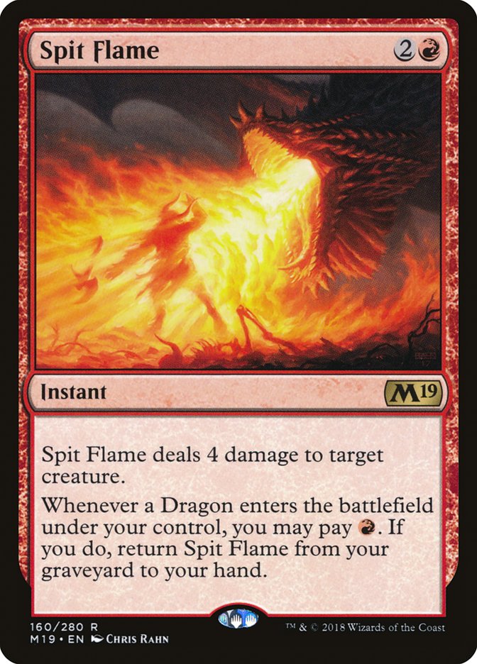 {R} Spit Flame [Core Set 2019][M19 160]