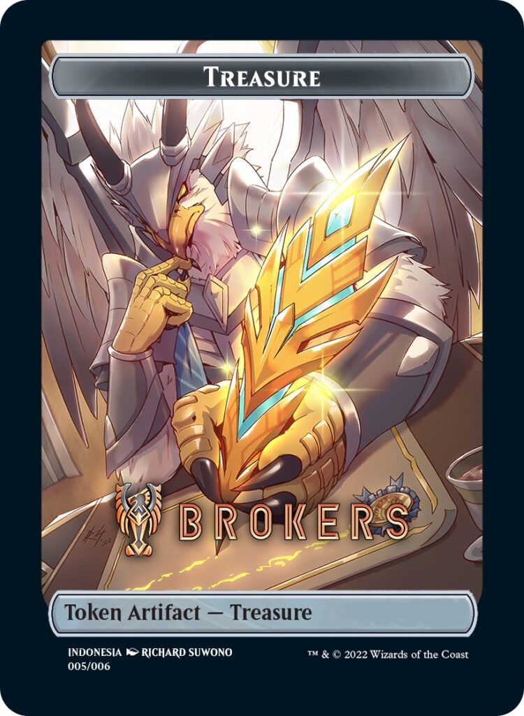 {T} Treasure Token (Brokers) (Southeast Asia Artists) [Streets of New Capenna Tokens][TSNC 005]