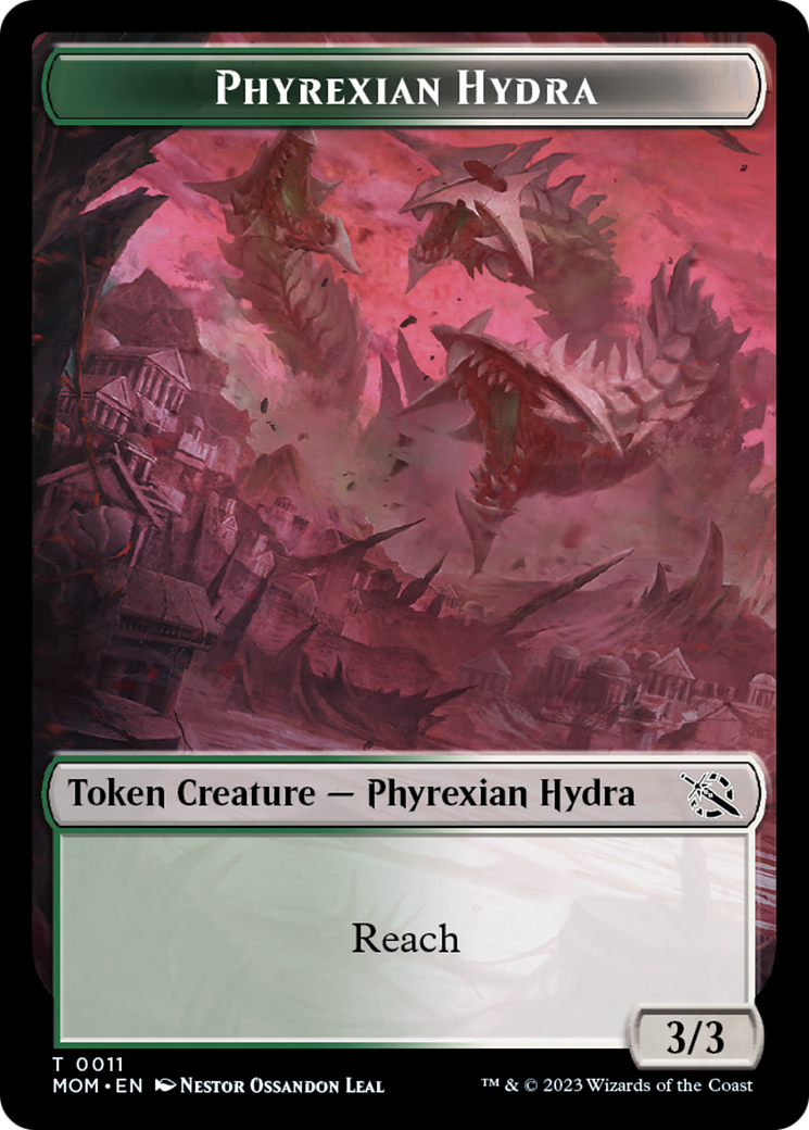 {T} Elemental (2) // Phyrexian Hydra (11) Double-Sided Token [March of the Machine Tokens][TMOM 2//11]