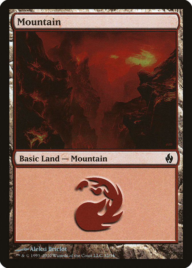 {B}[PD2 032] Mountain (32) [Premium Deck Series: Fire and Lightning]