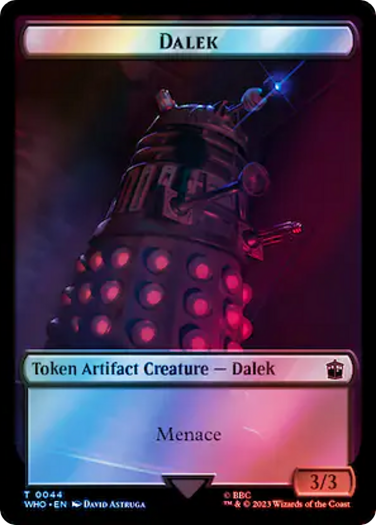 {T} Dalek // Food (0057) Double-Sided Token (Surge Foil) [Doctor Who Tokens][TWHO 44//57]