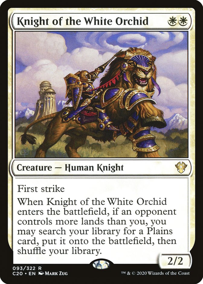 {R} Knight of the White Orchid [Commander 2020][C20 093]