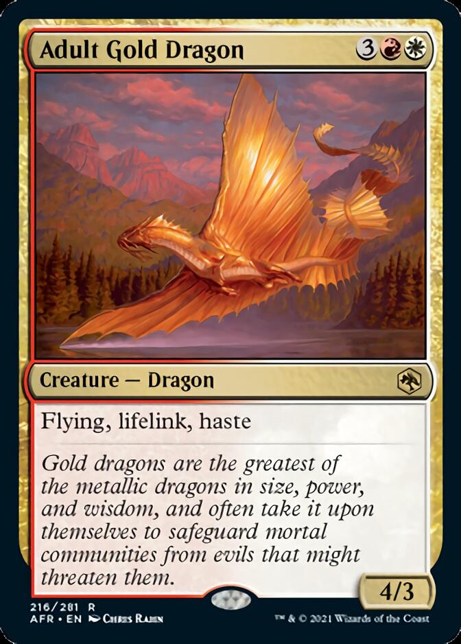 {R} Adult Gold Dragon [Dungeons & Dragons: Adventures in the Forgotten Realms][AFR 216]