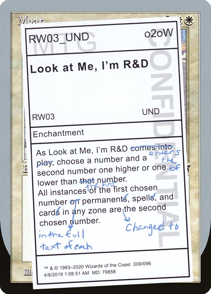 {R} Look at Me, I'm R&D [Unsanctioned][UND 009]
