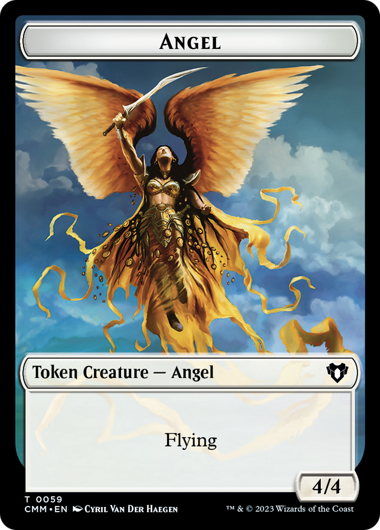 {T} Copy (54) // Angel Double-Sided Token [Commander Masters Tokens][TCMM 54//59]
