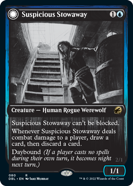 {@R} Suspicious Stowaway // Seafaring Werewolf [Innistrad: Double Feature][DBL 080]