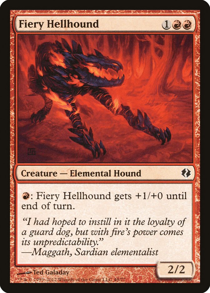{C} Fiery Hellhound [Duel Decks: Venser vs. Koth][DDI 049]