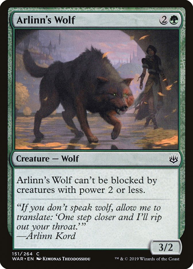 {C} Arlinn's Wolf [War of the Spark][WAR 151]