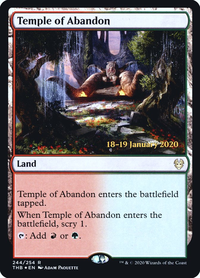 {R} Temple of Abandon [Theros Beyond Death Prerelease Promos][PR THB 244]
