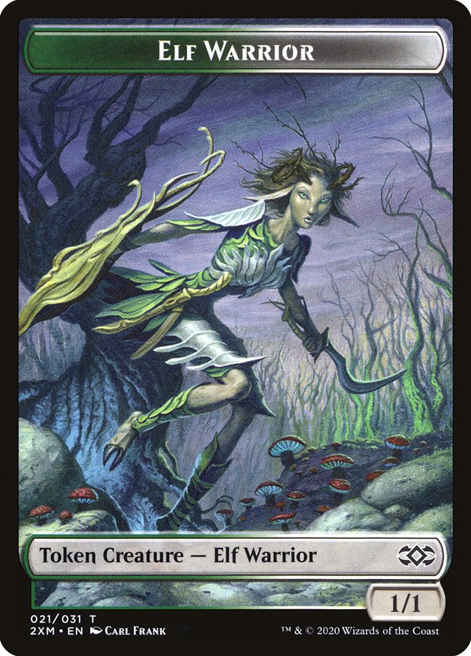 {T} Myr (007) // Elf Warrior Double-sided Token [Double Masters Tokens][T2XM 005]