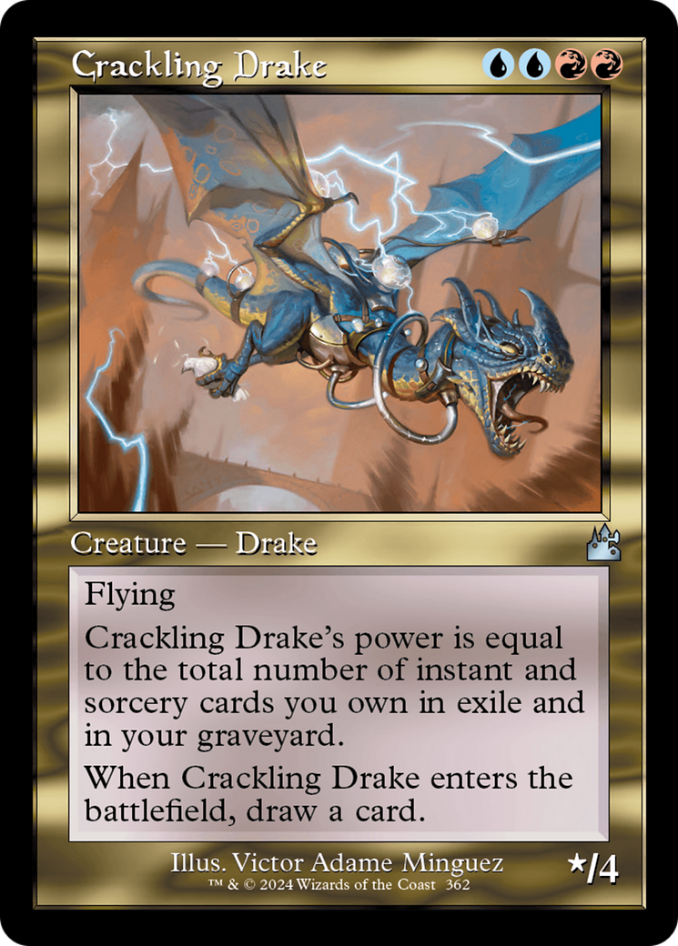 {C} Crackling Drake (Retro Frame) [Ravnica Remastered][RVR 362]