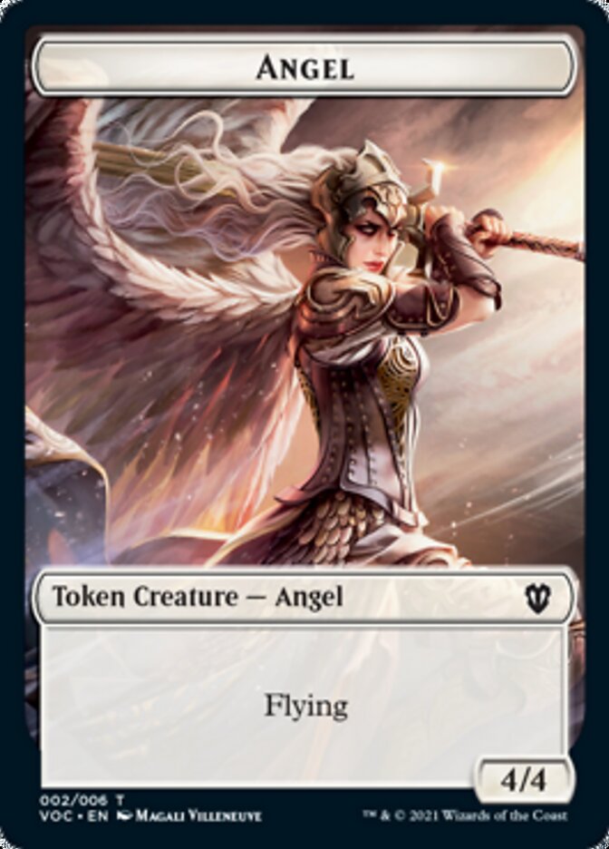 {T} Angel // Clue Double-sided Token [Innistrad: Crimson Vow Commander Tokens][TVOC 002]