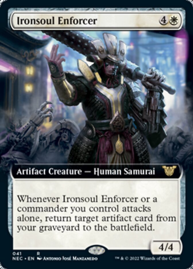 {R} Ironsoul Enforcer (Extended Art) [Kamigawa: Neon Dynasty Commander][NEC 041]