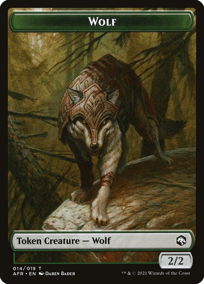 {T} Wolf (014) // Clue (016) Double-sided Token [Challenger Decks 2022 Tokens][TCH22 014]