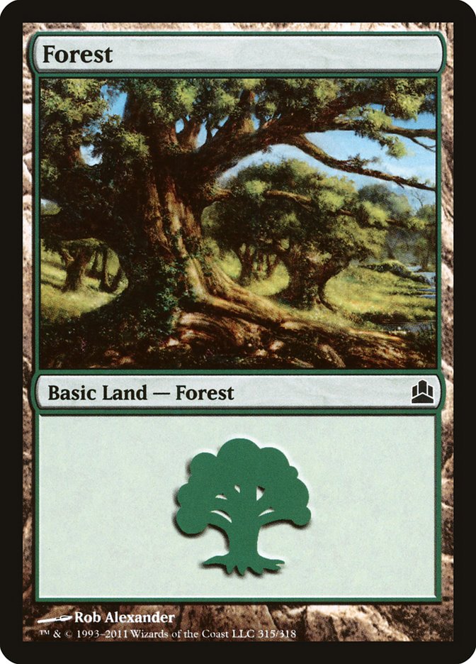 {B}[CMD 315] Forest (315) [Commander 2011]