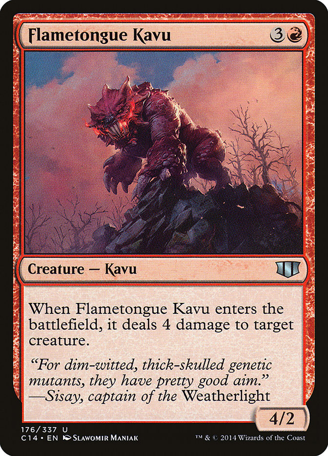 {C} Flametongue Kavu [Commander 2014][C14 176]