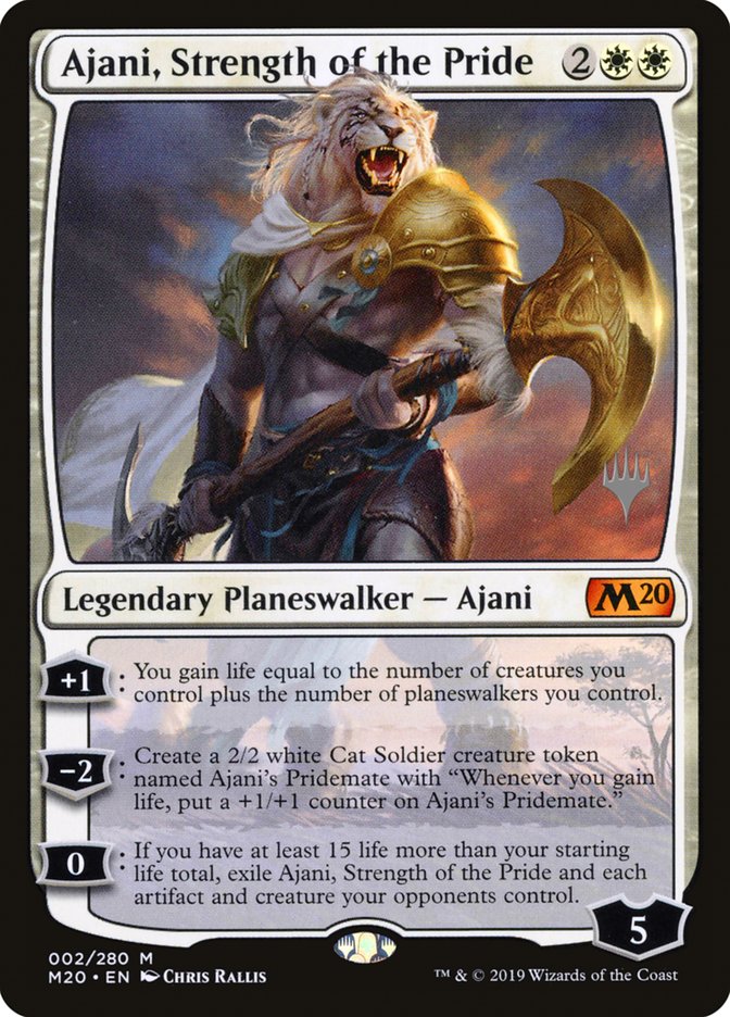 {R} Ajani, Strength of the Pride (Promo Pack) [Core Set 2020 Promos][PP M20 002]