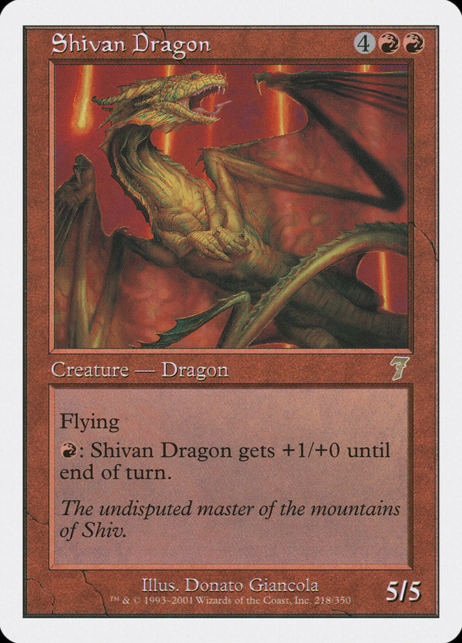 {R} Shivan Dragon [Seventh Edition][7ED 218]