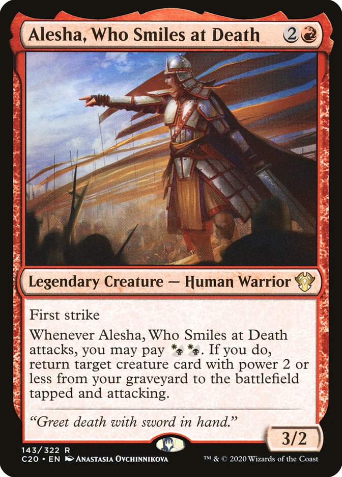 {R} Alesha, Who Smiles at Death [Commander 2020][C20 143]