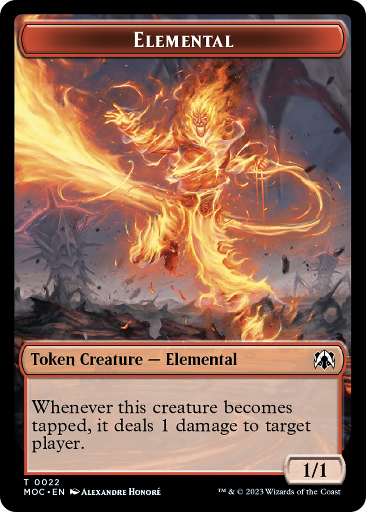 {T} Elemental (22) // Faerie Double-Sided Token [March of the Machine Commander Tokens][TMOC 22//11]