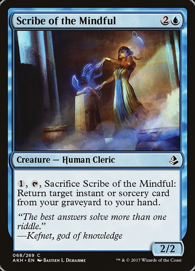{C} Scribe of the Mindful [Amonkhet][AKH 068]