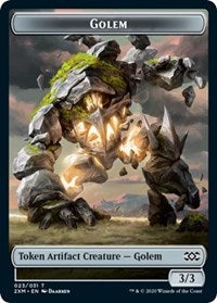 {T} Golem // Elf Warrior Double-sided Token [Double Masters Tokens][T2XM 023]