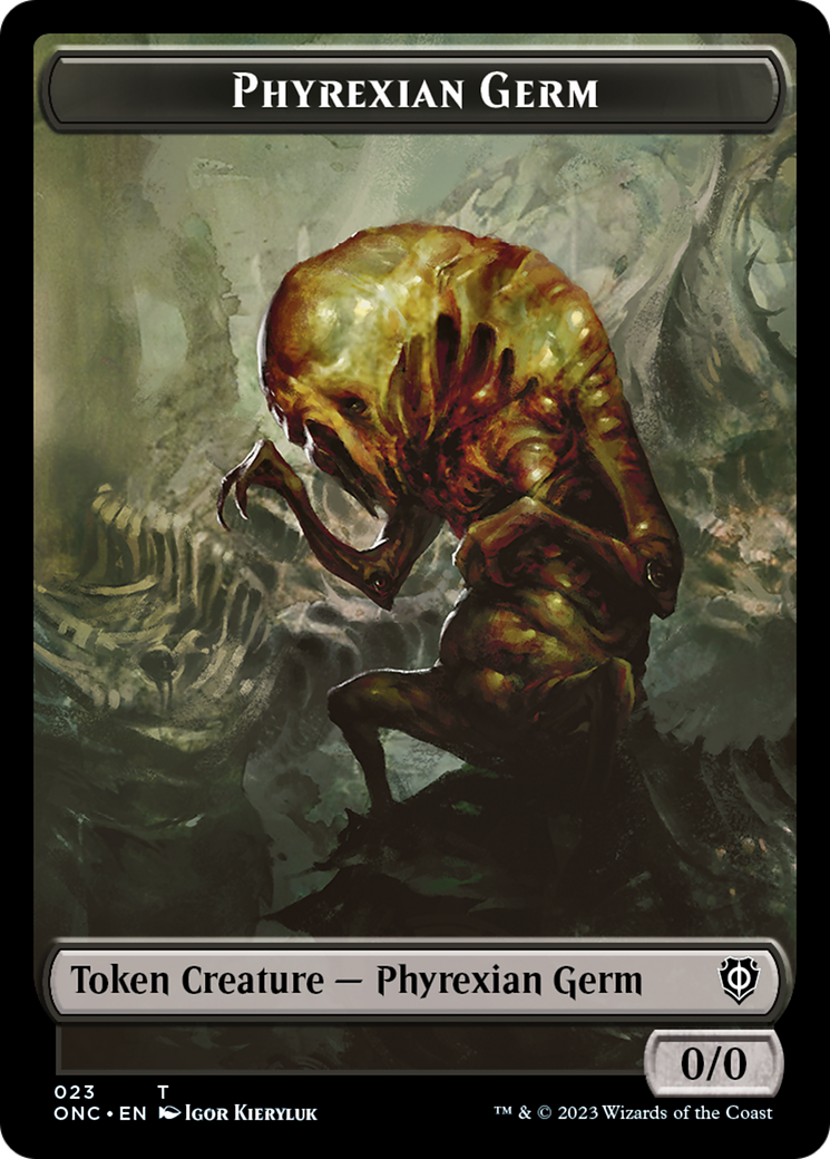{T} Phyrexian Germ Token [Phyrexia: All Will Be One Commander Tokens][TONE 023]
