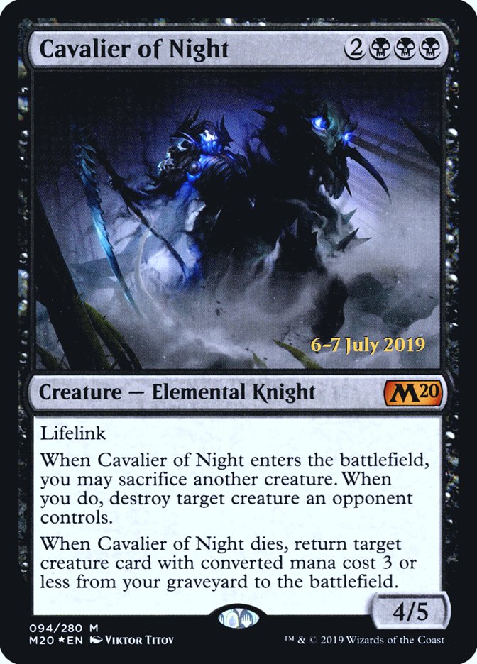 {R} Cavalier of Night [Core Set 2020 Prerelease Promos][PR M20 094]