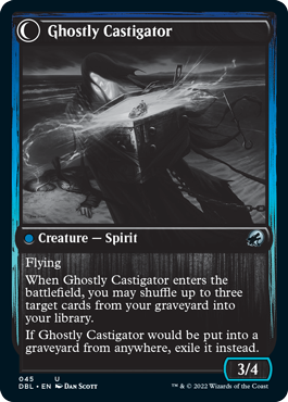 {@C} Covetous Castaway // Ghostly Castigator [Innistrad: Double Feature][DBL 045]