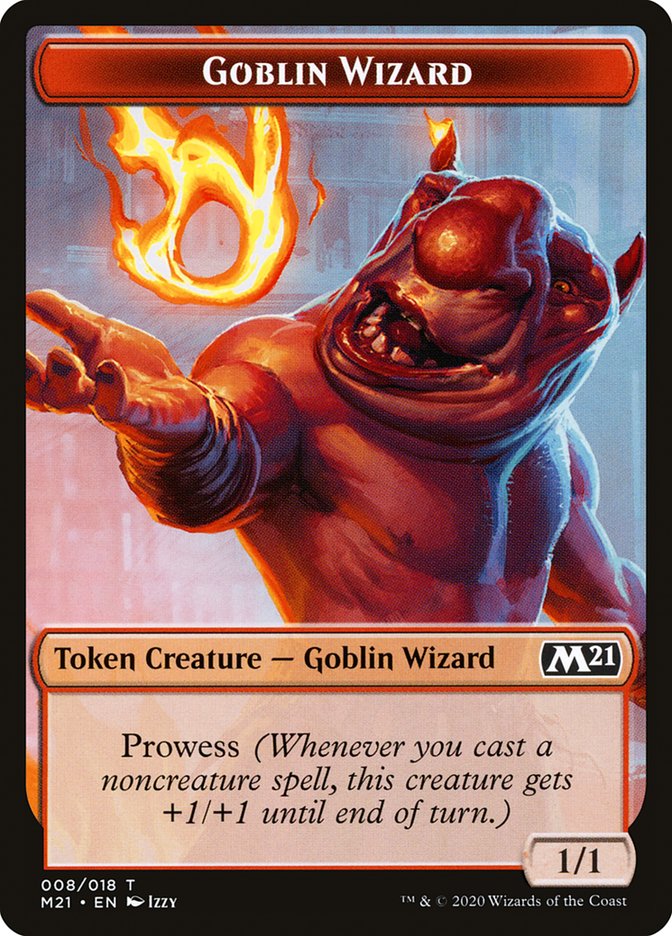 {T} Construct // Goblin Wizard Double-sided Token [Core Set 2021 Tokens][TM21 014]