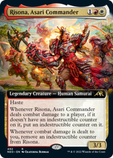 {@R} Risona, Asari Commander (Extended Art) [Kamigawa: Neon Dynasty][NEO 492]