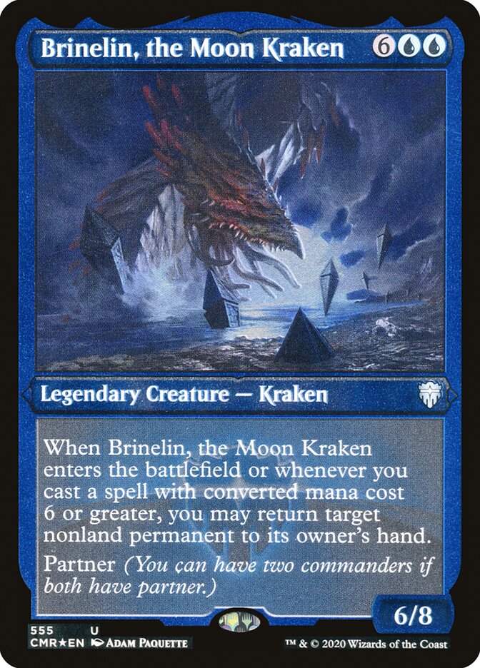 {C} Brinelin, the Moon Kraken (Etched) [Commander Legends][CMR 555]