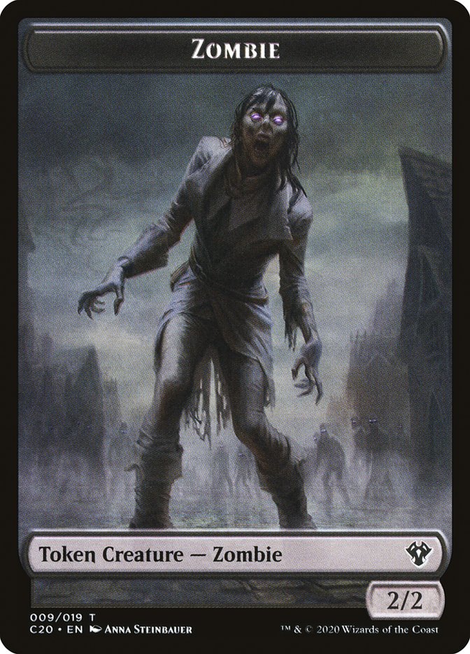 {T} Human Soldier (003) // Zombie Double-sided Token [Commander 2020 Tokens][TC20 NULL]