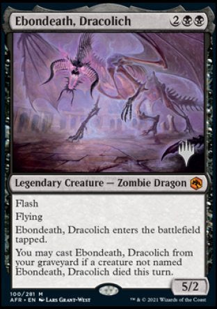{R} Ebondeath, Dracolich (Promo Pack) [Dungeons & Dragons: Adventures in the Forgotten Realms Promos][PP AFR 100]