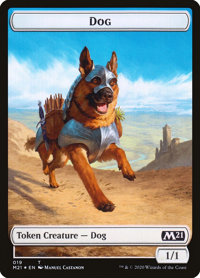 {T} Cat (020) // Dog Double-sided Token [Core Set 2021 Tokens][TM21 020]