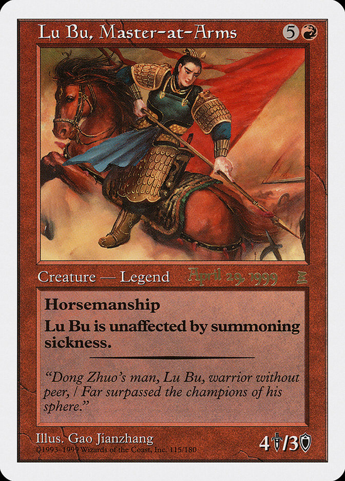 {R} Lu Bu, Master-at-Arms (April 29, 1999) [Portal Three Kingdoms Promos][PA PTK 115]