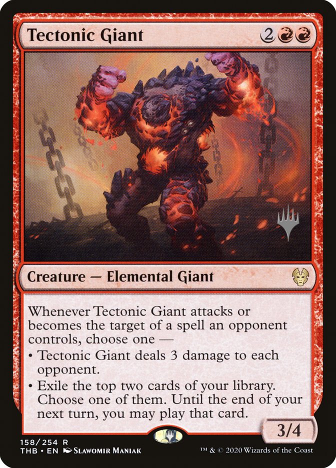 {R} Tectonic Giant (Promo Pack) [Theros Beyond Death Promos][PP THB 158]