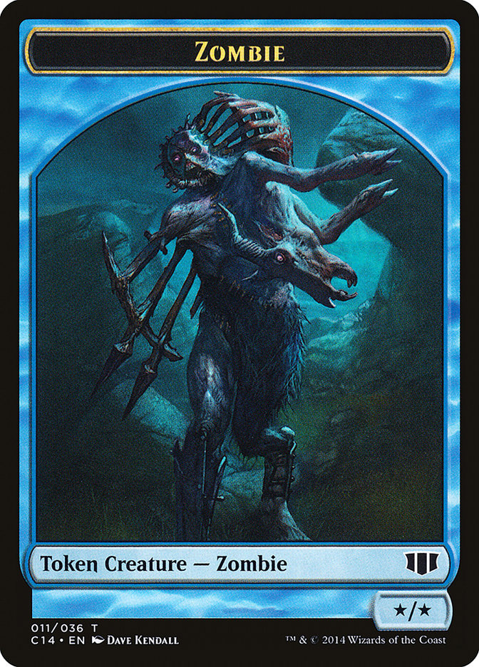 {T} Ape // Zombie (011/036) Double-sided Token [Commander 2014 Tokens][TC14 018]