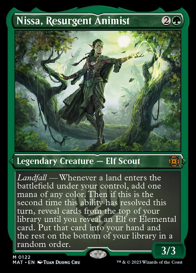 {@R} Nissa, Resurgent Animist (Foil Etched) [March of the Machine: The Aftermath][MAT 122]