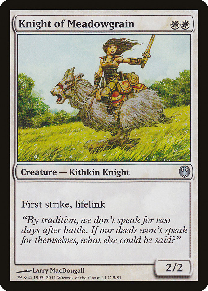 {C} Knight of Meadowgrain [Duel Decks: Knights vs. Dragons][DDG 005]