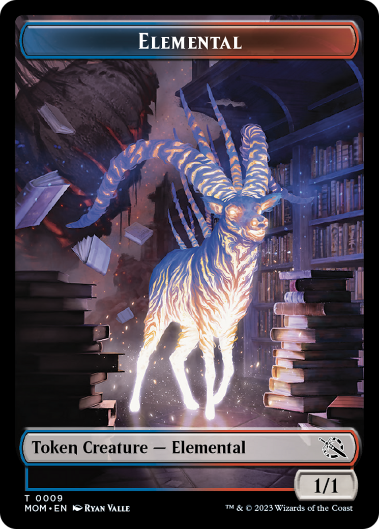 {T} Elemental (9) // Teferi's Talent Emblem Double-Sided Token [March of the Machine Tokens][TMOM 9//44]