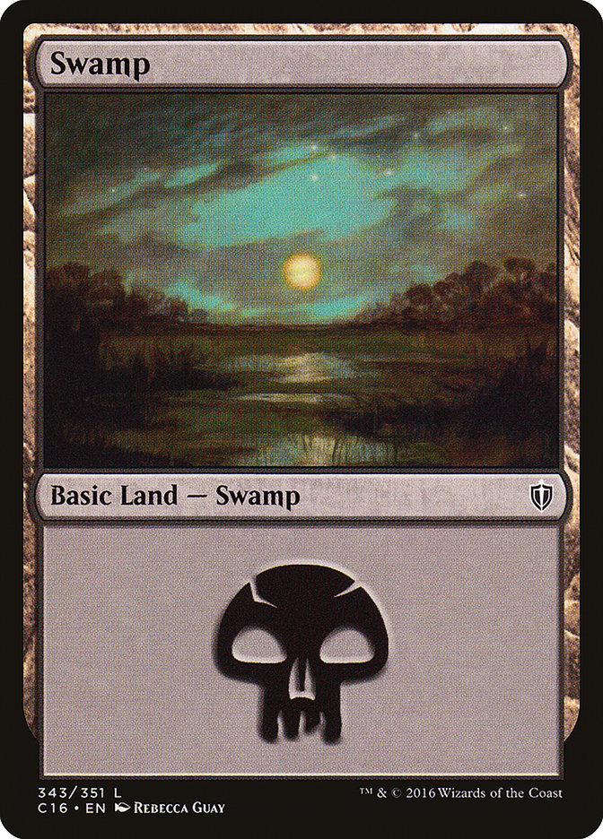 {B}[C16 343] Swamp (343) [Commander 2016]
