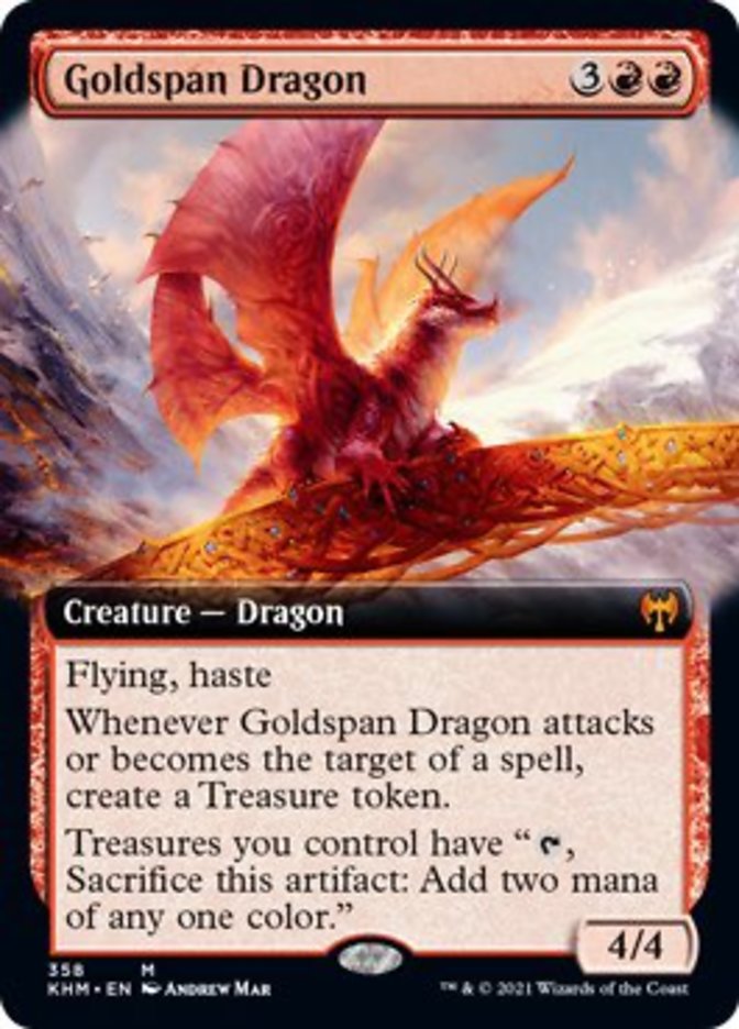 {R} Goldspan Dragon (Extended Art) [Kaldheim][KHM 358]